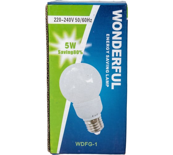 Энергосберегающая лампа Wonderful WDFG-1 5W/E27/4100 900414