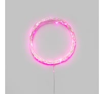 Гирлянда светодиодная Neon-NightРоса 10м 100 LED розовый IP20 3хАА (в комплект не входят) 302-077