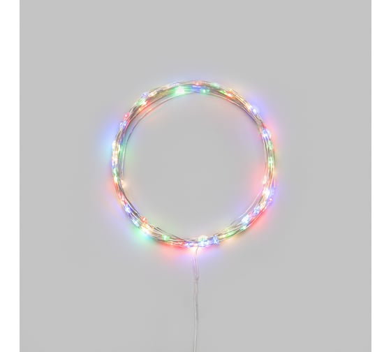 Гирлянда светодиодная Neon-NightРоса 10м 100 LED МУЛЬТИКОЛОР IP20 3хАА (в комплект не входят) 302-079
