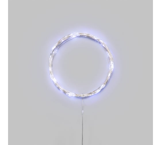 Гирлянда светодиодная Neon-NightРоса 10м 100 LED БЕЛЫЙ IP20 3хАА (в комплект не входят) 302-075