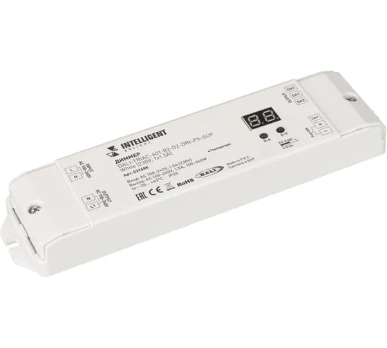 Диммер INTELLIGENT ARLIGHT DALI-TRIAC-601-82-D2-DRI-PS-SUF White IARL, IP20 Пластик, 1шт 031688