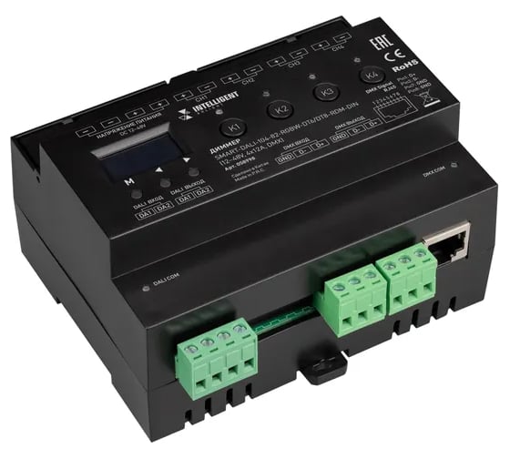 Диммер INTELLIGENT ARLIGHT SMART-DALI-104-82-RGBW-DT6/DT8-RDM-DIN IARL, IP20 1шт 058998