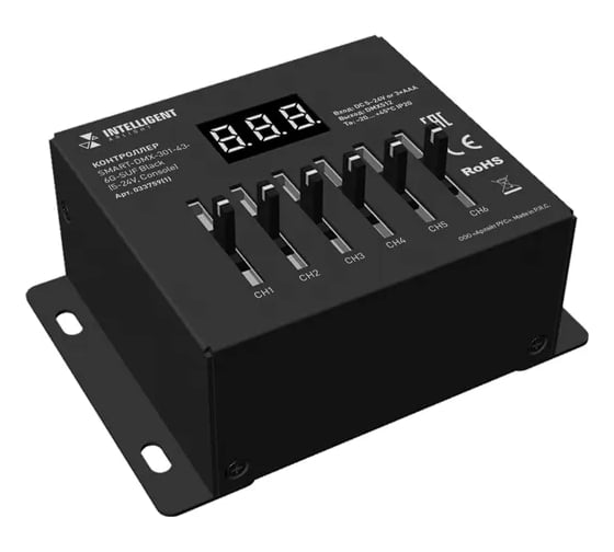 Контроллер INTELLIGENT ARLIGHT SMART-DMX-301-43-6G-SUF Black IARL, IP20 Металл, 1шт 033759(1)