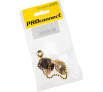 Выключатель для бра PROCONNECT с цепочкой 270 мм и деревянным наконечником Gold 32-0106-9