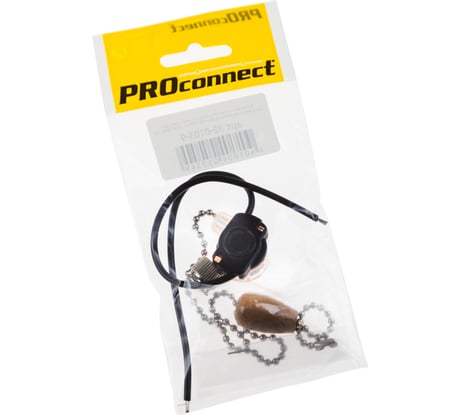 Выключатель для бра PROCONNECT с цепочкой и деревянным наконечником, с проводом Silver 32-0103-9