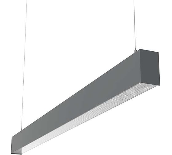 Светодиодный светильник VARTON X-line 1,5 м 30 Вт одиночный подвесной 1499x63x100 мм IP40 RAL7045 серый муар Tunable White (3000-6500K) призма с декоративным проводом 2 м и комплектом подвесов 2 м диммируемый (DALI) V1-R0-70825-02PRA-40030TW
