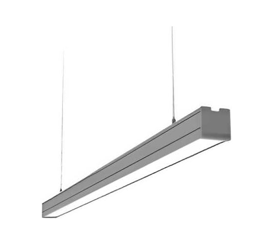 Аварийный светодиодный светильник VARTON Mercury Pro подвесной 21 Вт 4000 К 1507х65х65 мм IP54 RAL7045 серый муар с рассеивателем опал, с декоративным проводом 2 м и комплектом подвесов 2 м DALI автономный постоянного действия E V1-R0-70258-30AAD-5402140