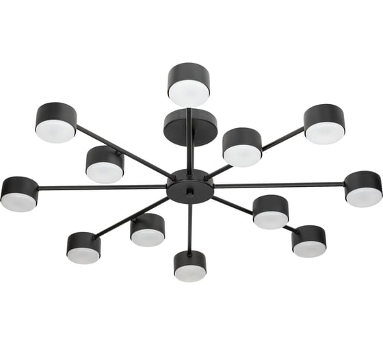 Люстра потолочная RITTER AGIO, 800x190мм, 12хGX53, металл, черный, 51462 0
