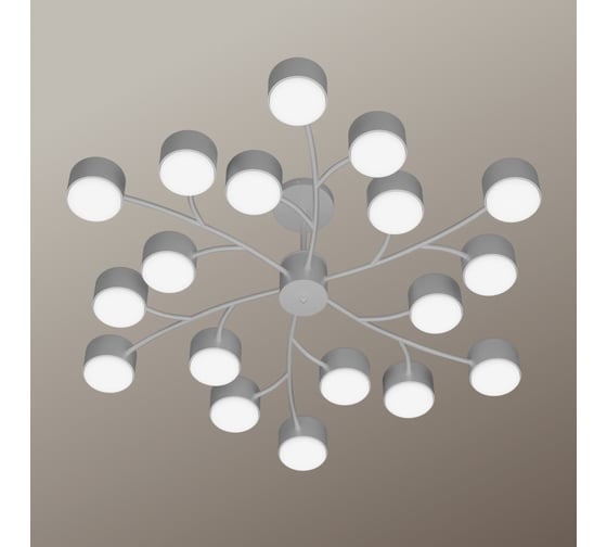 Люстра потолочная RITTER AGIO, 1000x250мм, 18хGX53, металл, серый, 51457 6