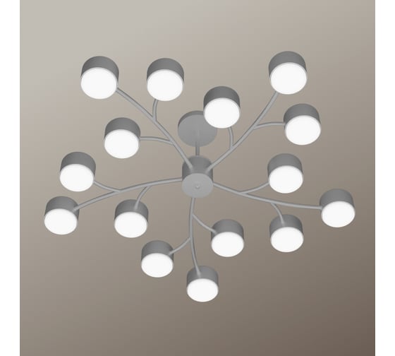 Люстра потолочная RITTER AGIO, 1000x250мм, 15хGX53, металл, серый, 51454 5