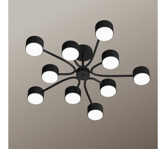 Люстра потолочная RITTER AGIO, 700x190мм, 10хGX53, металл, черный, 51459 0