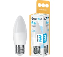 Лампа светодиодная ФОТОН LED B35 6W E27 3000K 25843