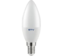 Светодиодная лампочка GTV C37, SMD 2835, 3000K, E14, 8W, 160, 700 lm, 70 mA LD-SMDC37-80
