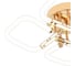 Подвесной светильник ESCADA 10265/4 LEDх45 Вт Gold 10265/4LED 4
