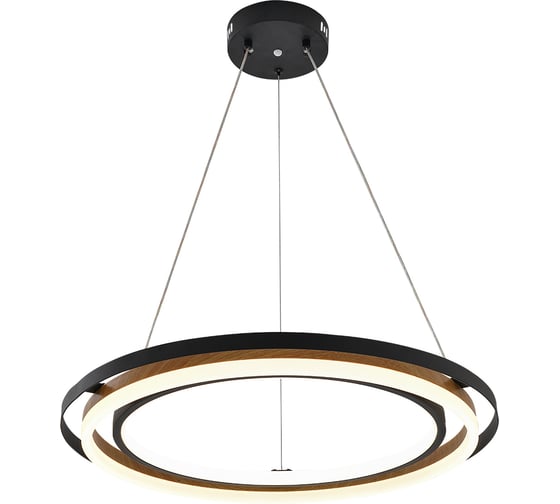 Подвесной светильник ESCADA 10248/2 LEDх82 Вт Black/Wood 10248/2LED