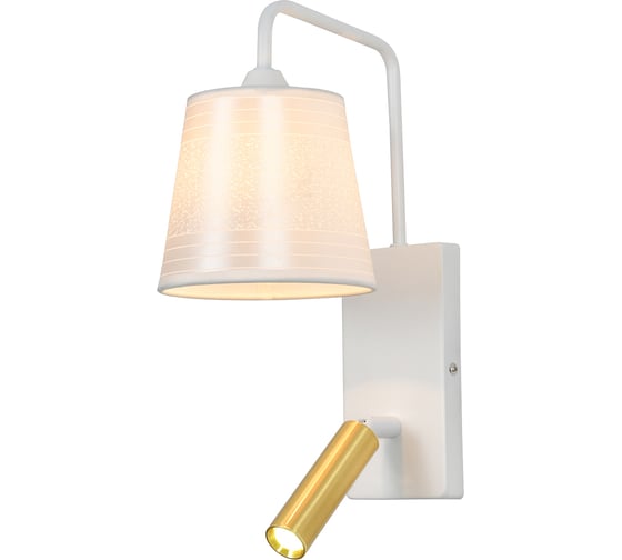 Настенный светильник ESCADA 598/1A E27х40 Вт White/Brass 598/1A White/Brass