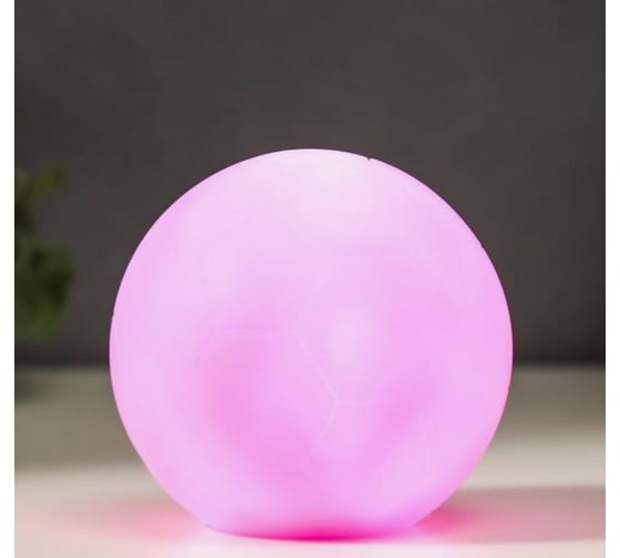 Ночник RisaLux "Мячик" LED от батареек 3xLR44 розовый 10x10x10 см 5381127