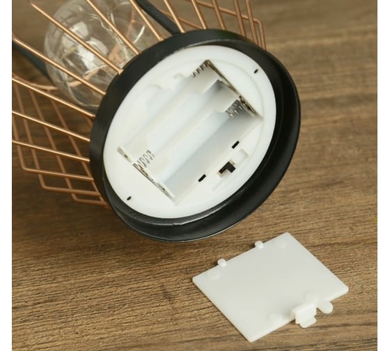 Ночник RisaLux "Фонарь золотой" LED 3AAА черный 14x14x29,5 см. 4304063