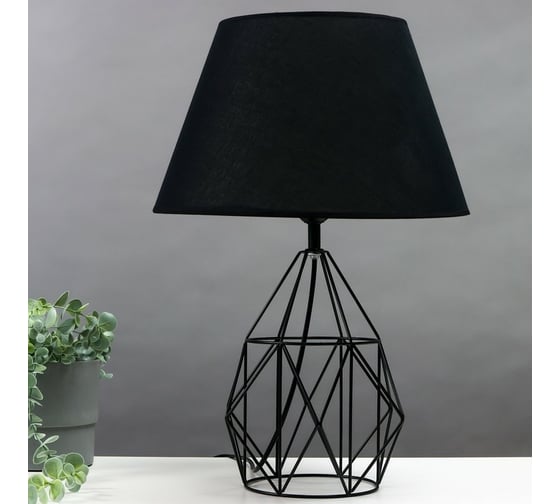 Настольная лампа RisaLux 16782/1 E27 40Вт черный 22x22x48 см 7064389