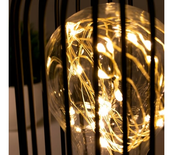 Ночник RisaLux "Бутылка" LED от батареек 3хAAA черный 11x11x30 см 7336991