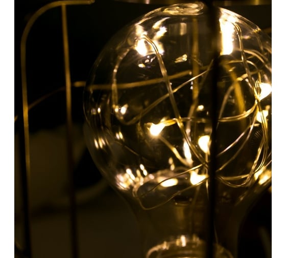 Ночник RisaLux "Листья" LED от батареек 3хАА золото 12x12x14,5 см 7304946