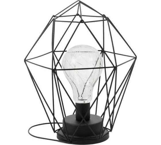 Ночник RisaLux "Геометрия" LED от батареек 3хAAA черный 18x18x25 см 7336993 1