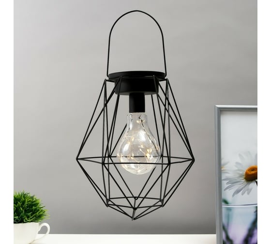 Ночник RisaLux "Геометрия" LED от батареек 3хAAA черный 18x18x25 см 7336993