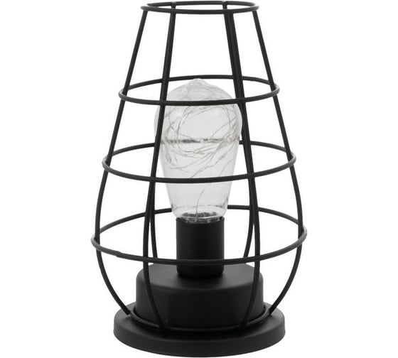 Ночник RisaLux "Фонарь" LED от батареек 3хAAA черный 12x12x19 см 7336992 1