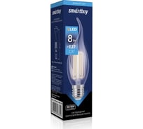 Светодиодная LED лампа Smartbuy Свеча на ветру FIL C37-8W00/E27 SBL-C37FCan-8-40K-E27