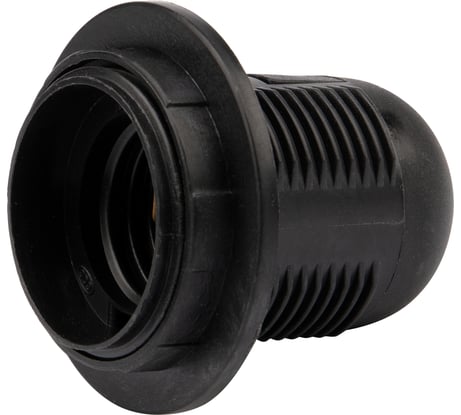 Термостойкий подвесной патрон REXANT пластиковый с кольцом Е27 черный 11-8826