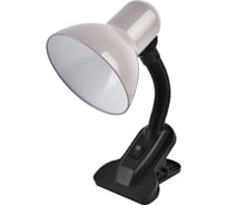 Светильник настольный General Lighting Systems под лампу е27, GTL-034 серый, на прищепке 800134