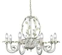 Подвесная люстра ПЕТРАСВЕТ 8 ламп, с листочками S1115-8