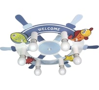 Потолочная люстра ПЕТРАСВЕТ 6 ламп в детскую комнату Штурвал S2462-6