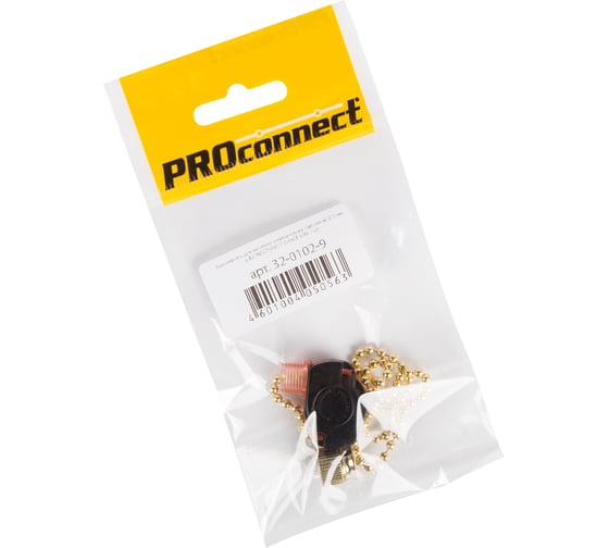 Выключатель для бра PROCONNECT с цепочкой 270 мм Gold 32-0102-9
