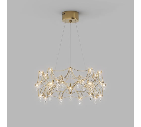 Подвесная светодиодная люстра Bogate's Sonet 3300/4200/6500 К с пультом управления 90401 LED латунь a072115