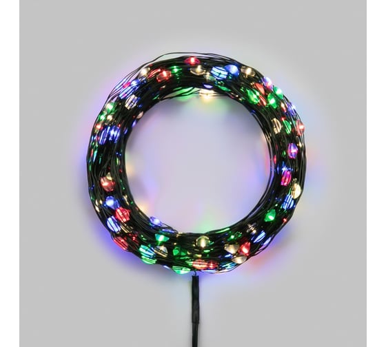Гирлянда светодиодная Neon-Night Роса с контроллером 50м 500 LED МУЛЬТИКОЛОР IP20 230В зеленый провод 303-289