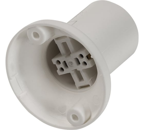 Потолочный прямой патрон Smartbuy пластиковый Е27, белый 10 шт. SBE-LHP-c-E27