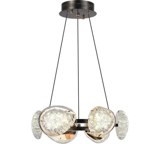 Светильник подвесной ST LUCE ST-Luce черный/ золотистый / прозрачный LED 1*48W 4000K SL6018.203.48