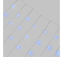 Гирлянда светодиодная Neon-Night Занавес 3х2м 264 LED СИНИЙ прозрачный ПВХ IP44 эффект мерцания 22 нити 12 LED/нить 235-523