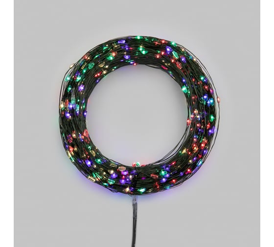 Гирлянда светодиодная Neon-Night Роса с контроллером 100м 1000 LED МУЛЬТИКОЛОР IP20 230В зеленый провод 303-299