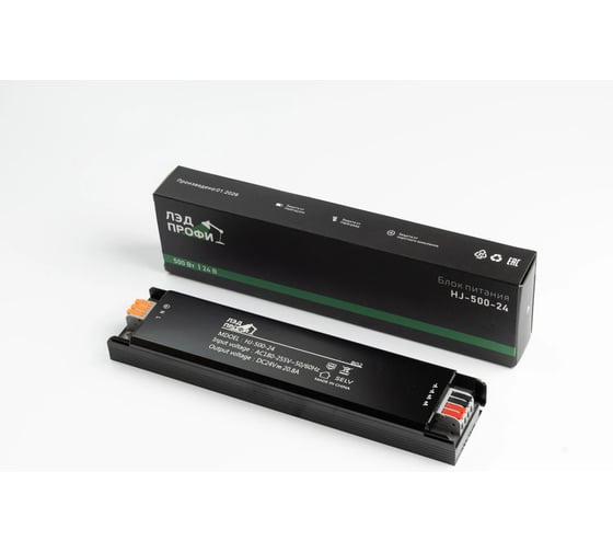 Блок питания ЛЭД ПРОФИ HJ-B-24V500W 240×55×25 мм HJ-500-24