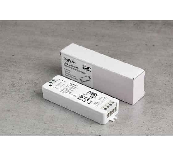Диммер/контроллер ЛЭД ПРОФИ Fly-Fi V1 - 1CH*8A 5–36В DC, Push-DIM, CV, пластик FF-D-V1