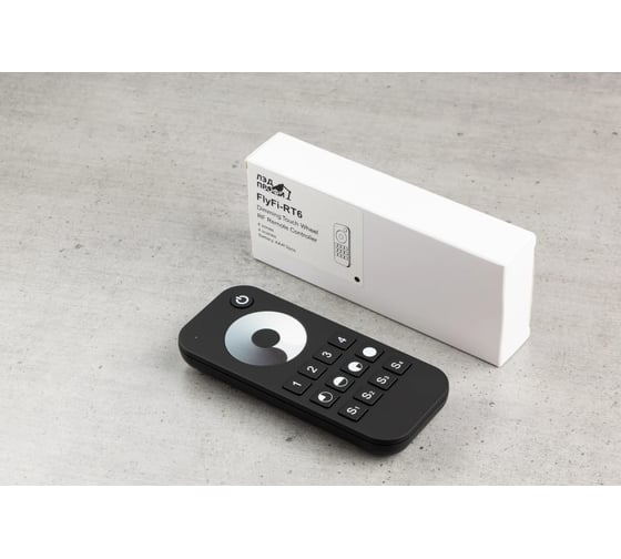 Пульт ЛЭД ПРОФИ Fly-Fi RT6 DIM 4 зоны, RF 2.4 ГГц, IP20, пластик FF-R-RT6