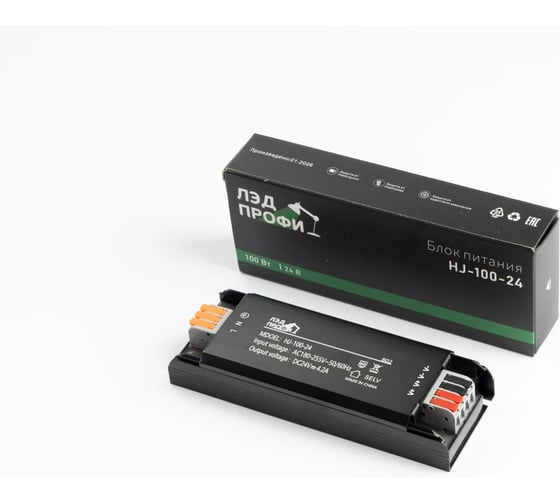 Блок питания ЛЭД ПРОФИ HJ-B-24V100W 140×50×25 мм HJ-100-24