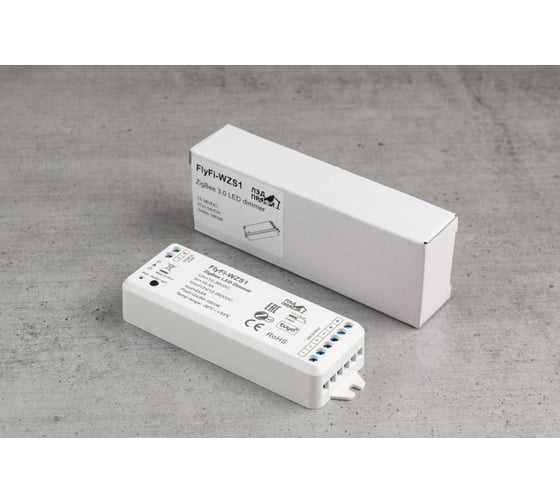 Диммер/контроллер ЛЭД ПРОФИ Fly-Fi WZS1 2CH*5A 12–36В DC, Zigbee Single Color, CV, пластик FF-C-WZS1