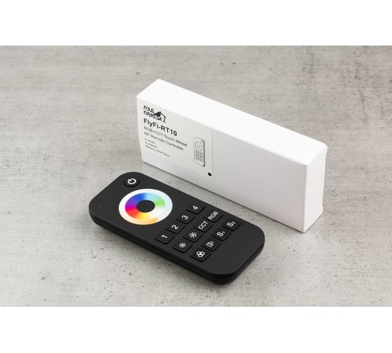 Пульт RT10 MULTI ЛЭД ПРОФИ Fly-Fi 4 зоны, RF 2.4 ГГц, IP20, пластик FF-R-RT10