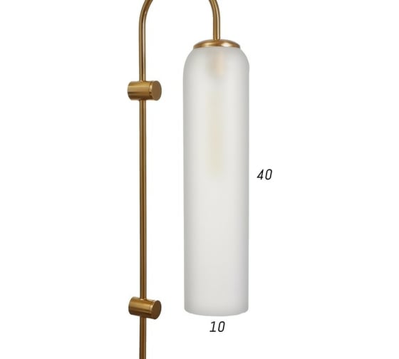 Бра BayerLux "Фласк" 1хE27 40Вт бело-золотой 21x13x68 см 7012766