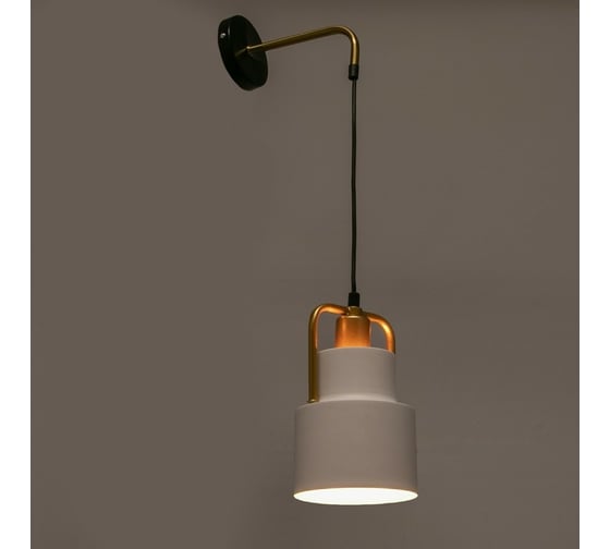 Бра BayerLux 1657/1wWT E27 40Вт бело-золотой 13x18x55 см 6384197