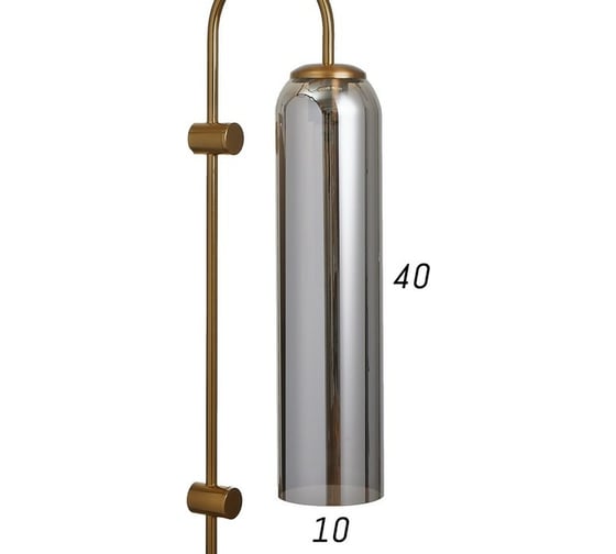 Бра BayerLux "Фласк" 1хE27 40Вт пепельно-золотой 22x10x69 см 7012758