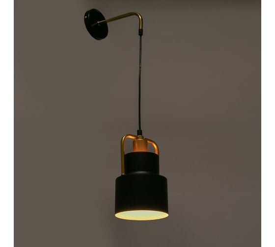 Бра BayerLux 1657/1wBK E27 40Вт черно-золотой 13x18x55 см 6384196